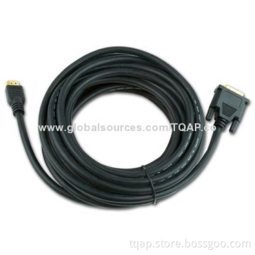 HDMI to DVI male-male cable with gold-plated connectors, 3m length